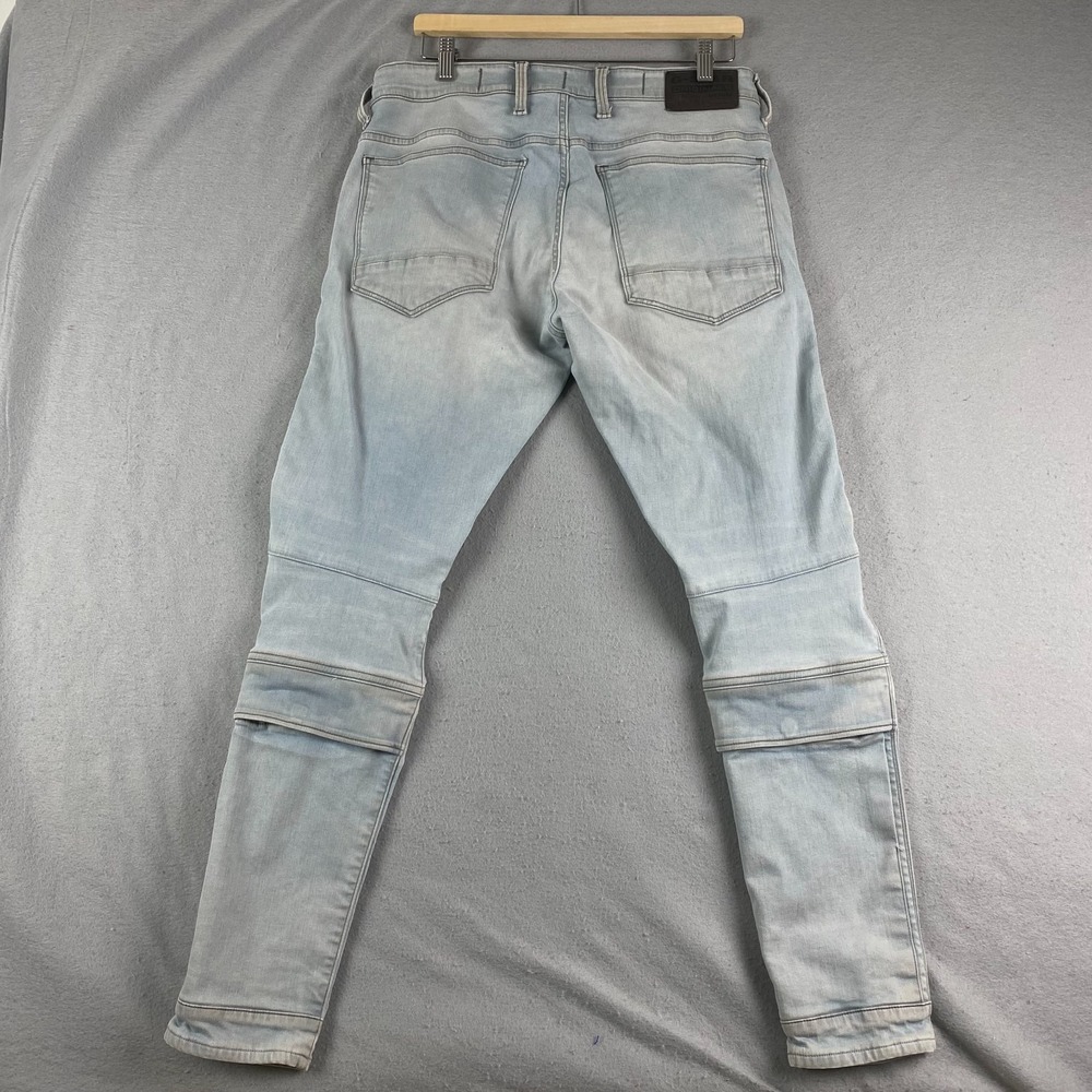 G-Star Raw Airblaze 3D Skinny Jeans Mens 34x32 light Stretch Faded Moto Denim - Picture 9 of 15